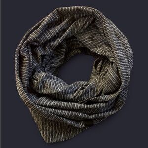 Lululemon Striped Black and Gray Infinity Scarf